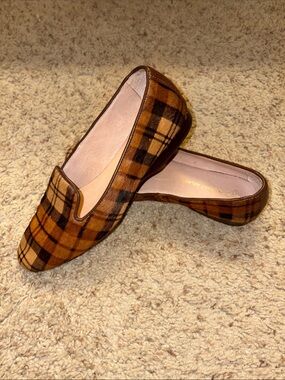 Antonio Melani Larrah Plaid Print Calf Hair Dress Loafers